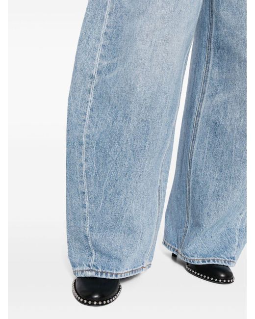 Alexander Wang Blue Rounded Wide-leg Jeans