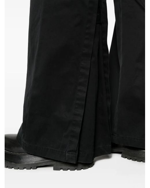 R13 Black High-Waist Wide-Leg Trousers
