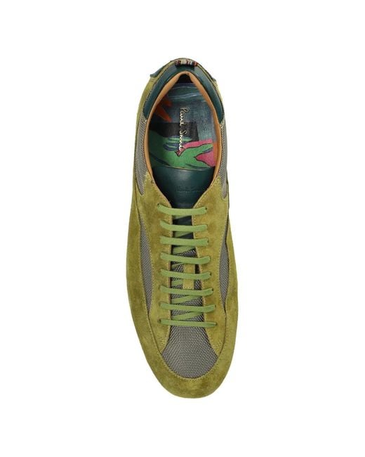 Paul Smith Green Marini Mesh-Panel Sneakers for men