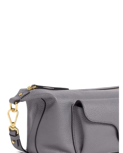Coccinelle Gray Sac À Bandoulière Beat Generation Médium En Cuir
