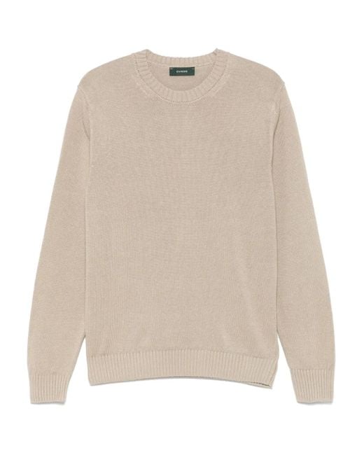 メンズ Zanone クルーネック セーター Natural