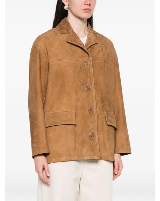 Salvatore Santoro Brown Button-Up Patch-Pocket Jacket