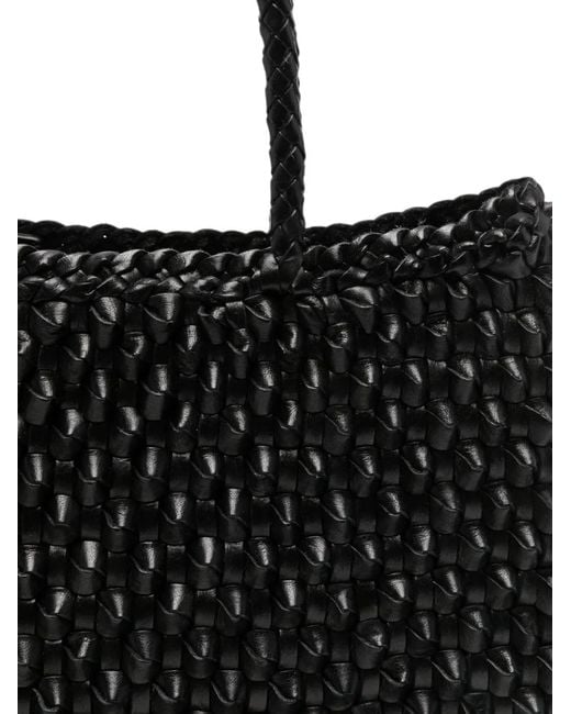 Dragon Diffusion Black Leather Tote Bag