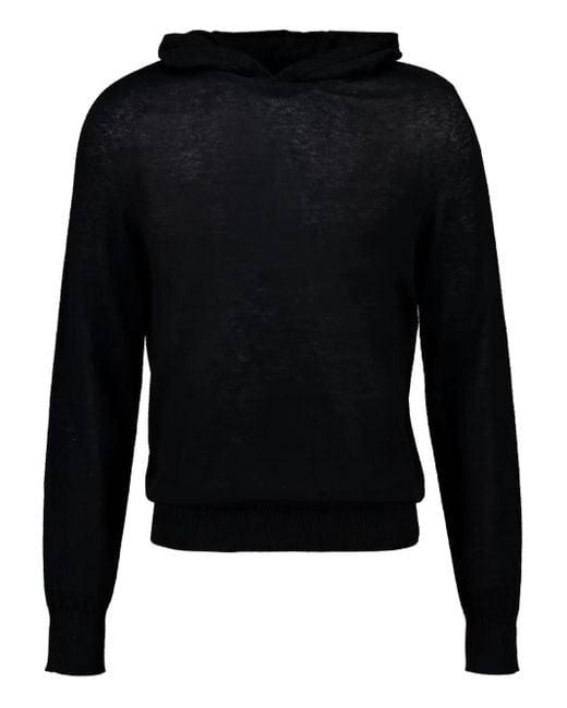 メンズ 120% Lino ロングスリーブ パーカー Black