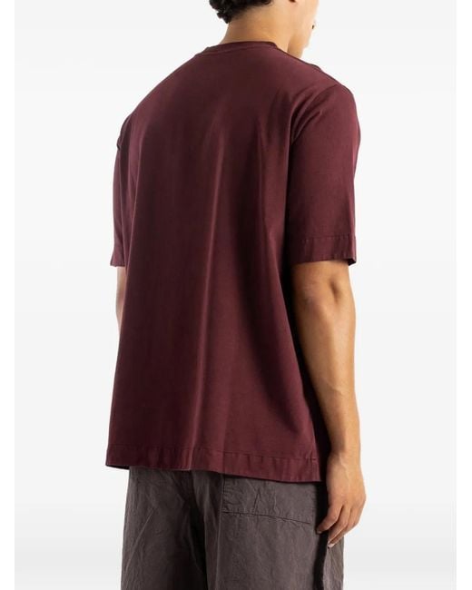 Casey Casey Red Felix Jersey-Texture T-Shirt for men
