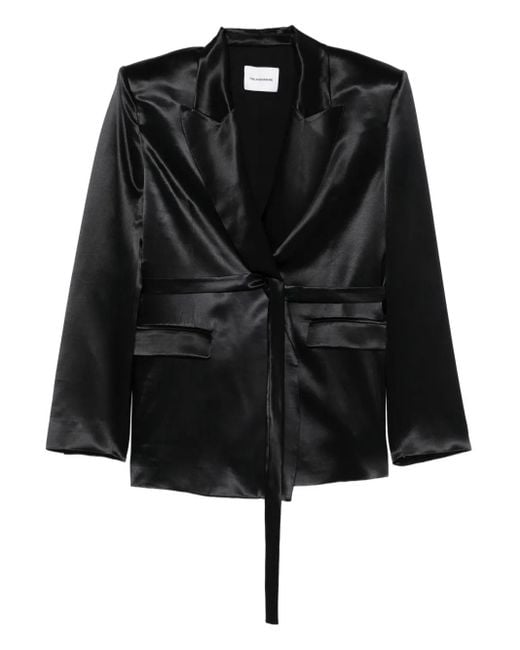 ANDAMANE Black Blazer mit Bindegürtel