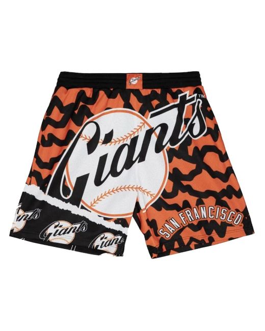 Bermudas Jumbotron 2.0 Sublimated NBA San Francisco Giants Mitchell & Ness de hombre de color Red