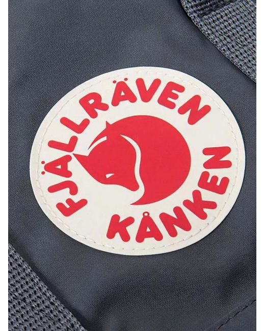 Fjallraven Blue Kånken Logo-Patch Backpack