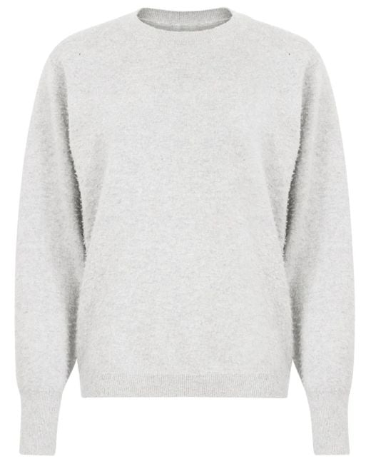 Maison Margiela White Crew-Neck Cashmere-Cotton Jumper for men