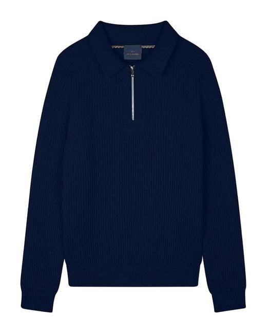 Paul & Shark Blue Polo Zippé À Logo for men