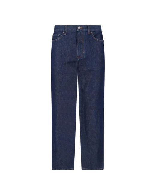 Zegna Blue City Belt-Loop Buttoned Jeans for men
