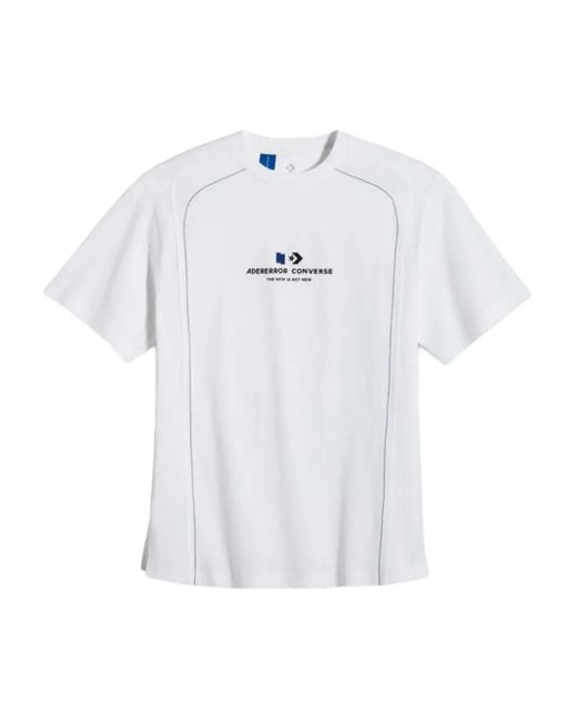 Converse White X Ader Error Embroidered-Logo T-Shirt for men