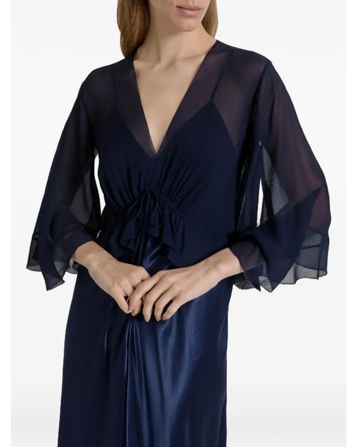 Alberta Ferretti Blue Classic Tailored Fit Minimalist Dress