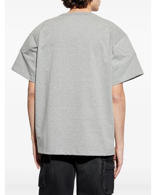 T-Shirt En Coton À Logo Brodé M I S B H V pour homme en coloris Gray