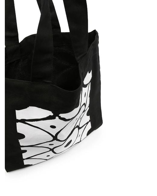 10 Corso Como Black Graphic-Print Tote Bag