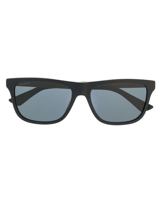 Square-frame sunglasses di Gucci in Black da Uomo