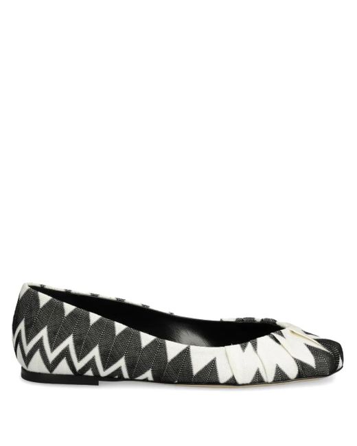 Missoni ジオメトリックパターン フラットシューズ Black