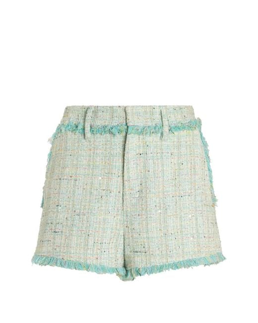 Genny Green Fringed Shorts