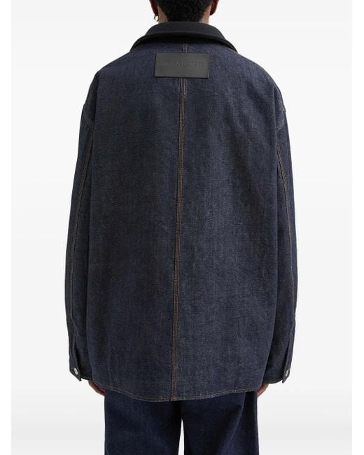 Jil Sander Denim Jack in het Blue voor heren