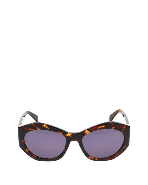 Liu Jo Purple Tortoiseshell-effect Geometric-frame Sunglasses