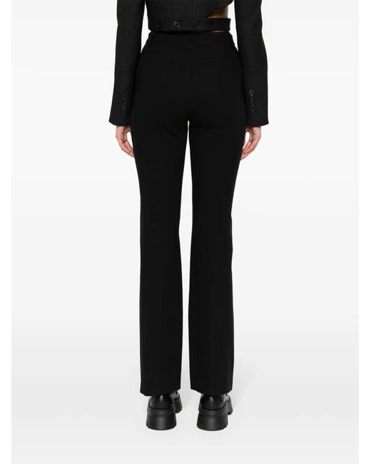Pinko Black High-Waisted Tailored Trousers