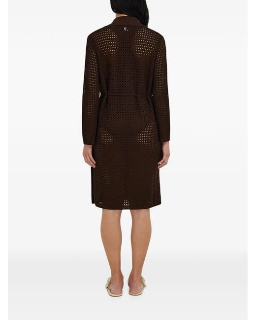 Ferragamo Purple Knitted Shirt Dress