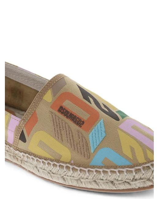 DSquared² Yellow Monogram Espadrilles