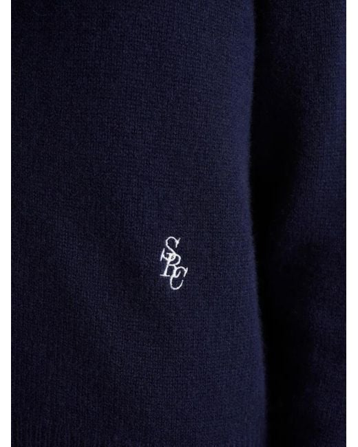 Cardigan À Détails Brodés Sporty & Rich en coloris Blue