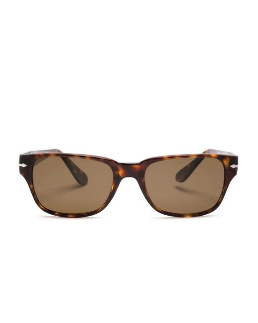 Persol Brown Tortoiseshell-Effect Rectangle-Shape Sunglasses for men