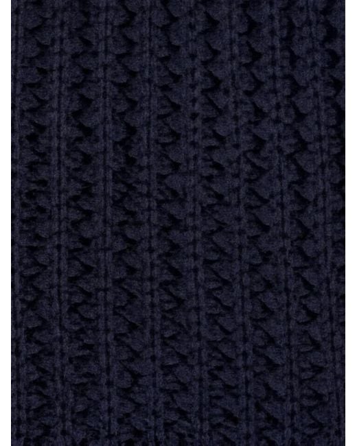 Orlebar Brown Blue Thomas Textured-Knit Shirt for men