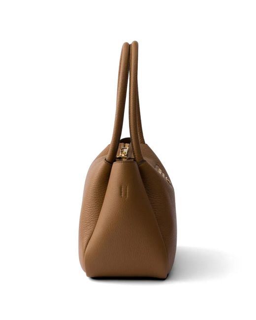 Prada Brown Liaison Small Leather Handbag