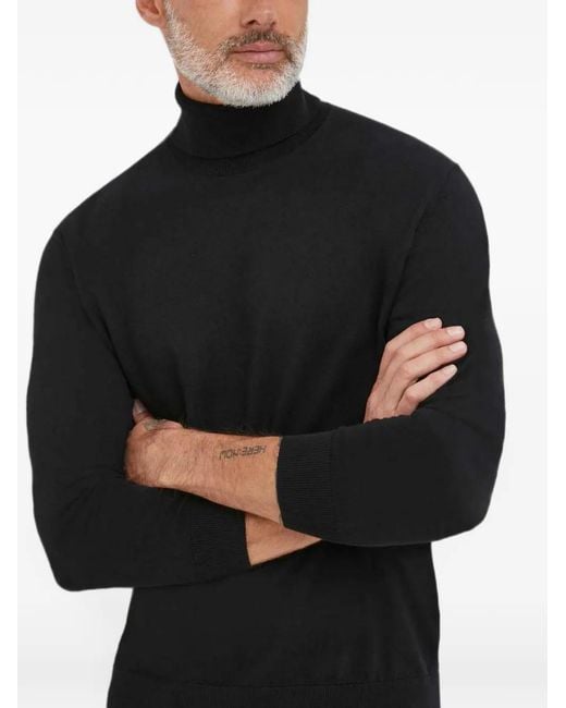 Pull À Col Roulé Benetton pour homme en coloris Black