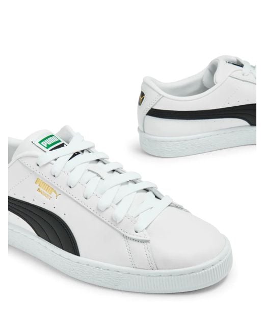 PUMA White Basket Classic Xxi Leather Sneakers for men