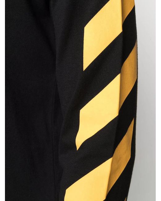 Off-White c/o Virgil Abloh Black Caravaggio Print Long-Sleeve T-Shirt for men