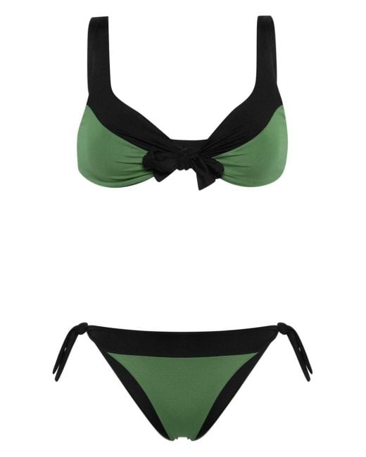 Fisico Green Two-tone Bikini
