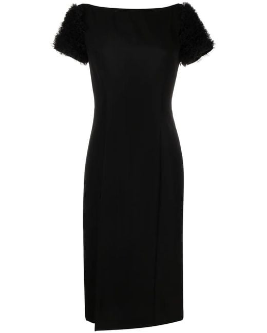 Viktor & Rolf Black Daring Nights Ruffled Midi Dress