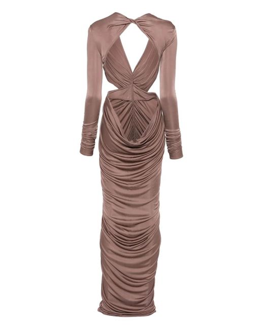 Rick Owens Pink Cut-Out Draped Dress