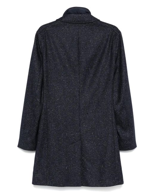 Boss Blue Detachable-Panels Coat for men