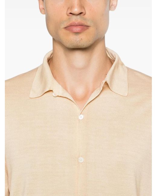 Canali Natural Cardigan À Col Pointu for men