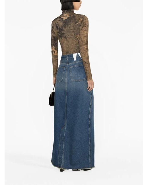 DARKPARK Blue Emma Denim Long Skirt