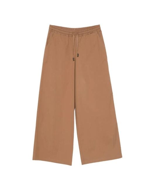 Fedeli White Drawstring-Waist Palazzo Pants