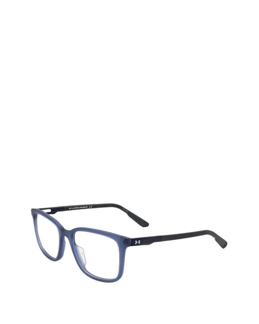 Under Armour Blue Rectangle-Frame Glasses for men
