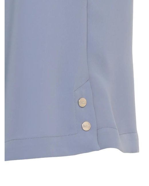 Herno Blue Blouse À Col Boutonné