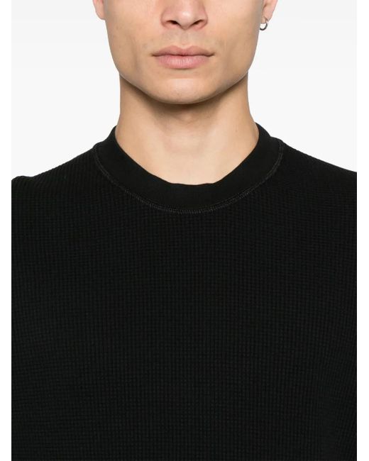 メンズ Stone Island ワッフルニット セーター Black