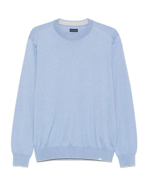 Paul & Shark Blue Mélange-Effect Sweatshirt for men