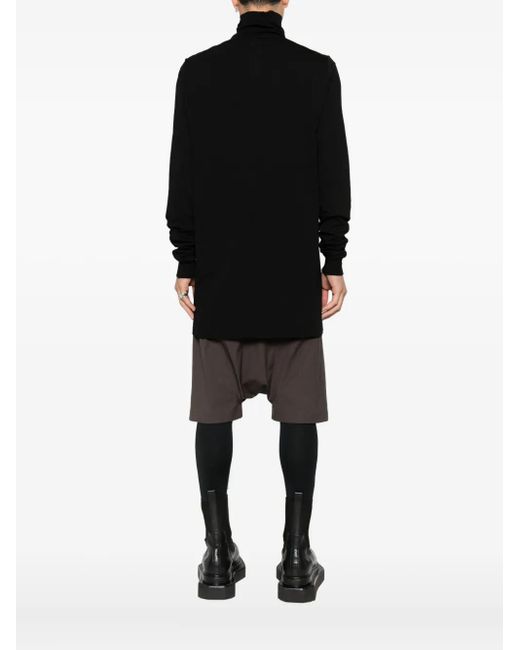 Rick Owens Black Cotton Long-Sleeve T-Shirt for men