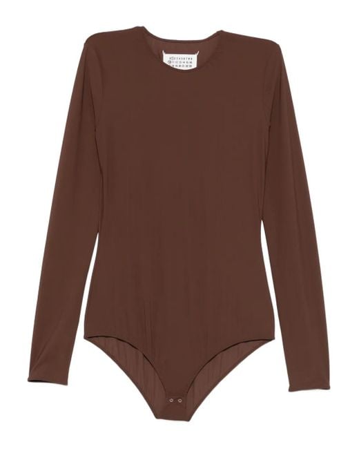 Maison Margiela Brown Technical Jersey Bodysuit