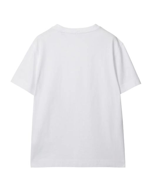 Camiseta con estampado Knight Burberry de color White