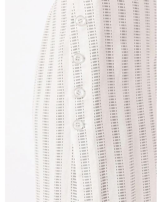 Amir Slama White Stripe-Print Maxi Skirt