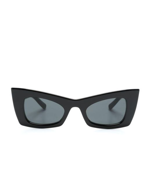 Saint Laurent Zonnebril Met Cat-eye Montuur in het Black